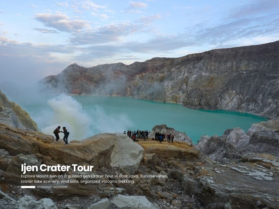 Mount Ijen hiking trail with steady elevation gain during ascent