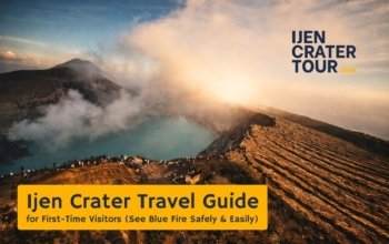 Ijen Crater blue fire at night East Java Indonesia