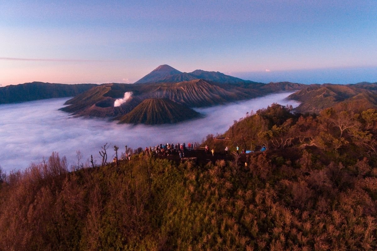 Mount Bromo sunrise view from Probolinggo private tour with jeep