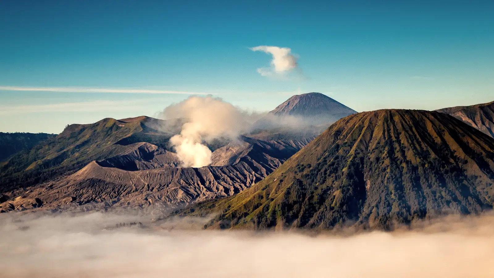 Tenggerese horseman in the Sea of Sand near Mount Bromo