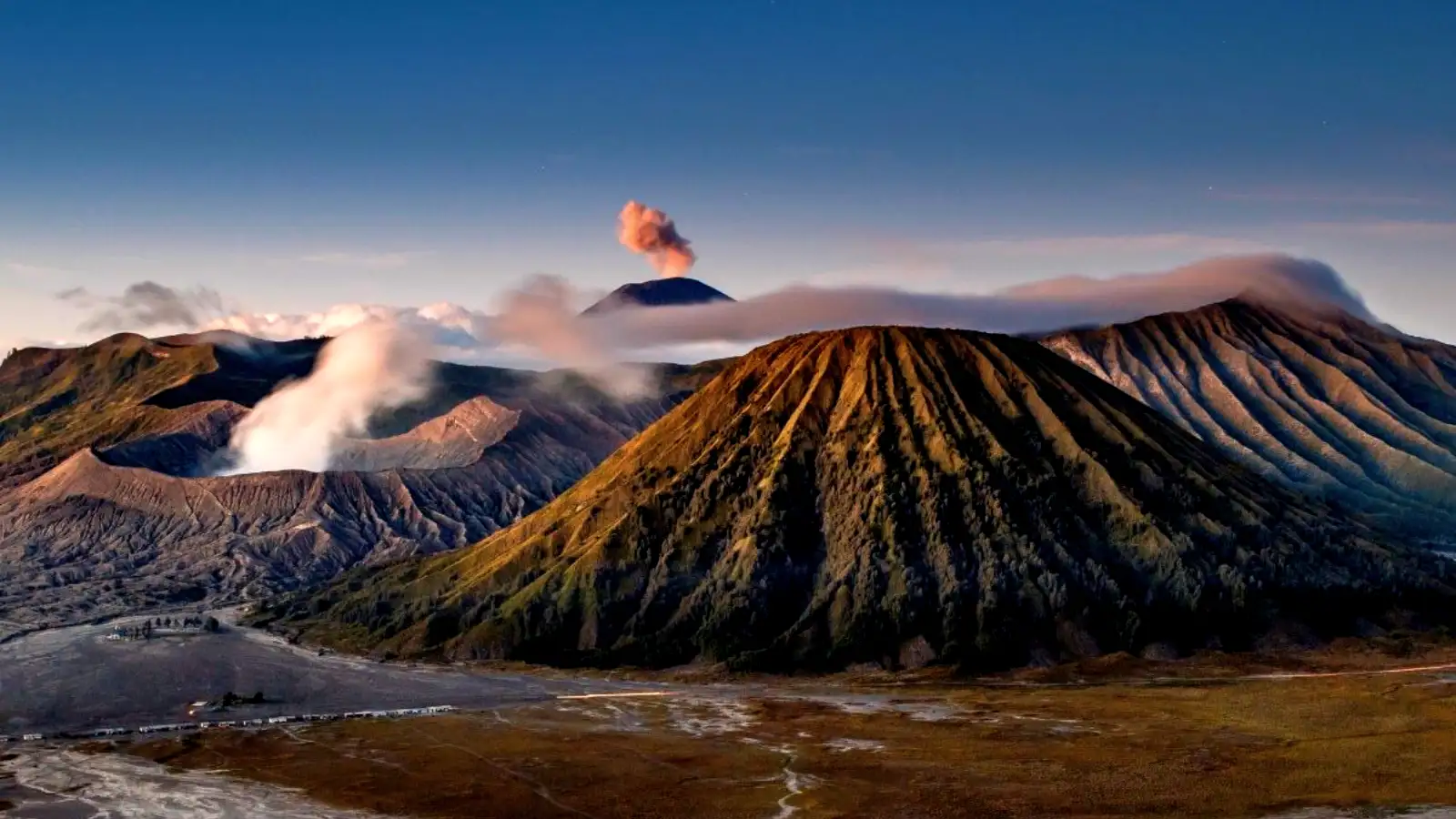 Mount Bromo sunrise tour panoramic view of the caldera in East Java