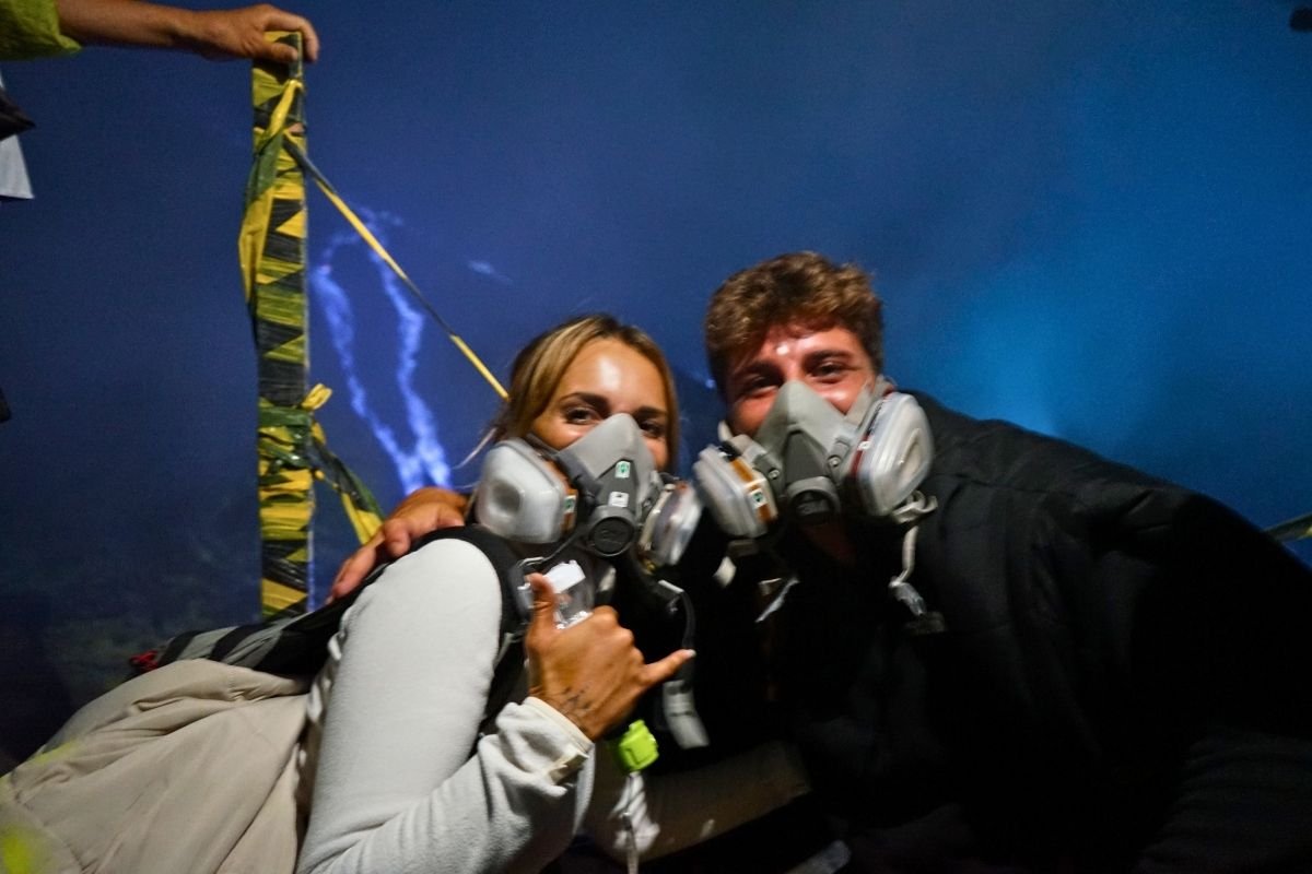 hikers experiencing cold ijen night temperature during early morning trek
