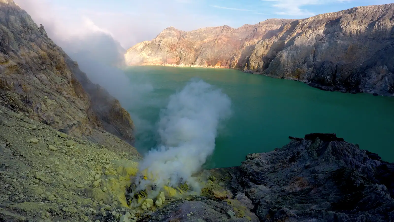 Ijen Blue Fire Close up of the rare electric blue fire phenomenon inside Ijen Crater